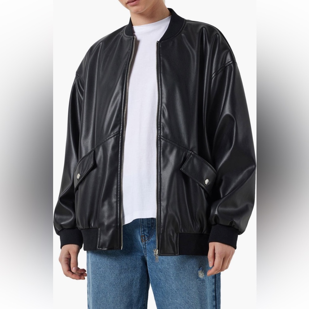 Noisy may Black Faux Leather Jacket